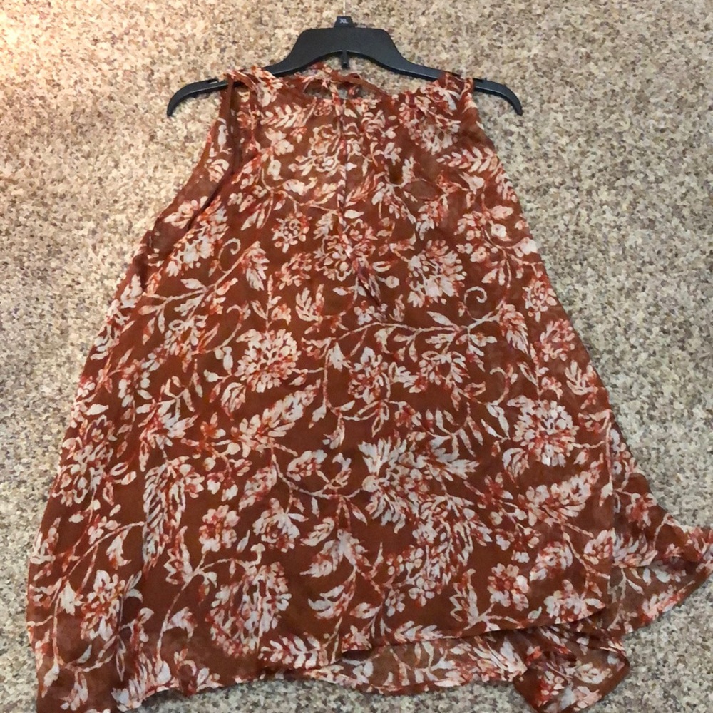 Sheer maternity top w/ layering tank
